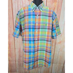 Ralph Lauren Classic Fit Plaid Short Sleeve Shirt XL